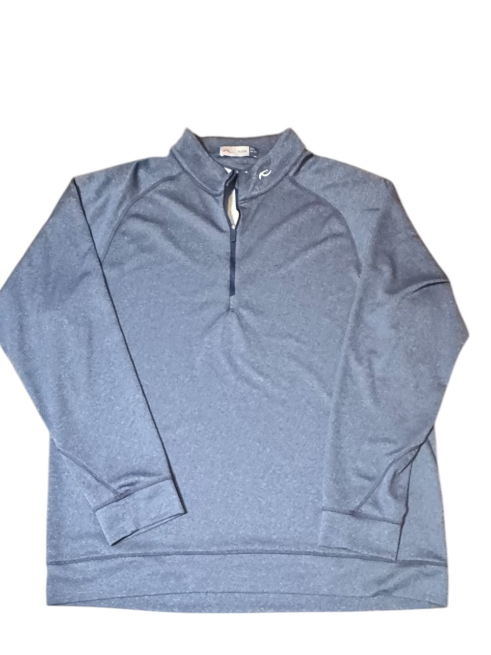 KJUS Men's Quarter-Zip Pullover Heathered Navy Size 56 2XL Golf Outdoors Jacket